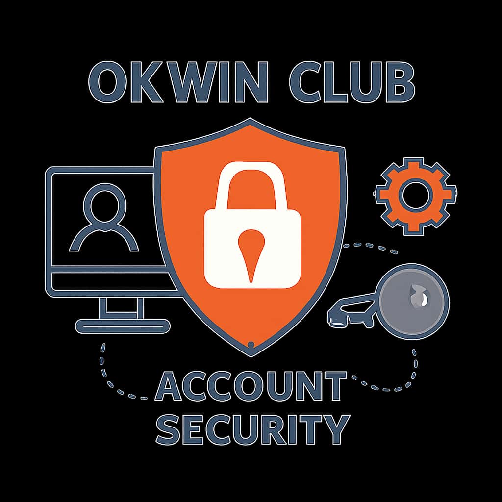 A diagram demonstrating the principles of account security for Okwin Club.