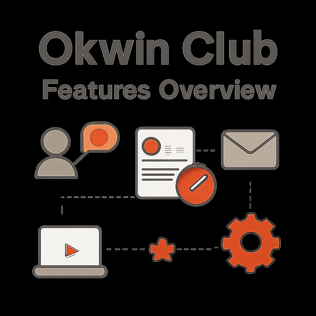 Diagram explaining the features of Okwin Club.