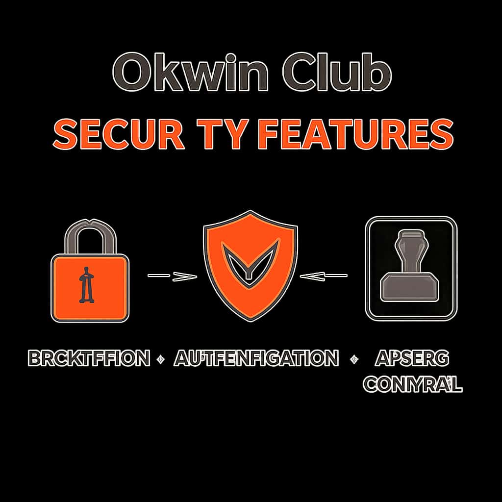 An educational diagram showcasing Okwin Club's security measures.